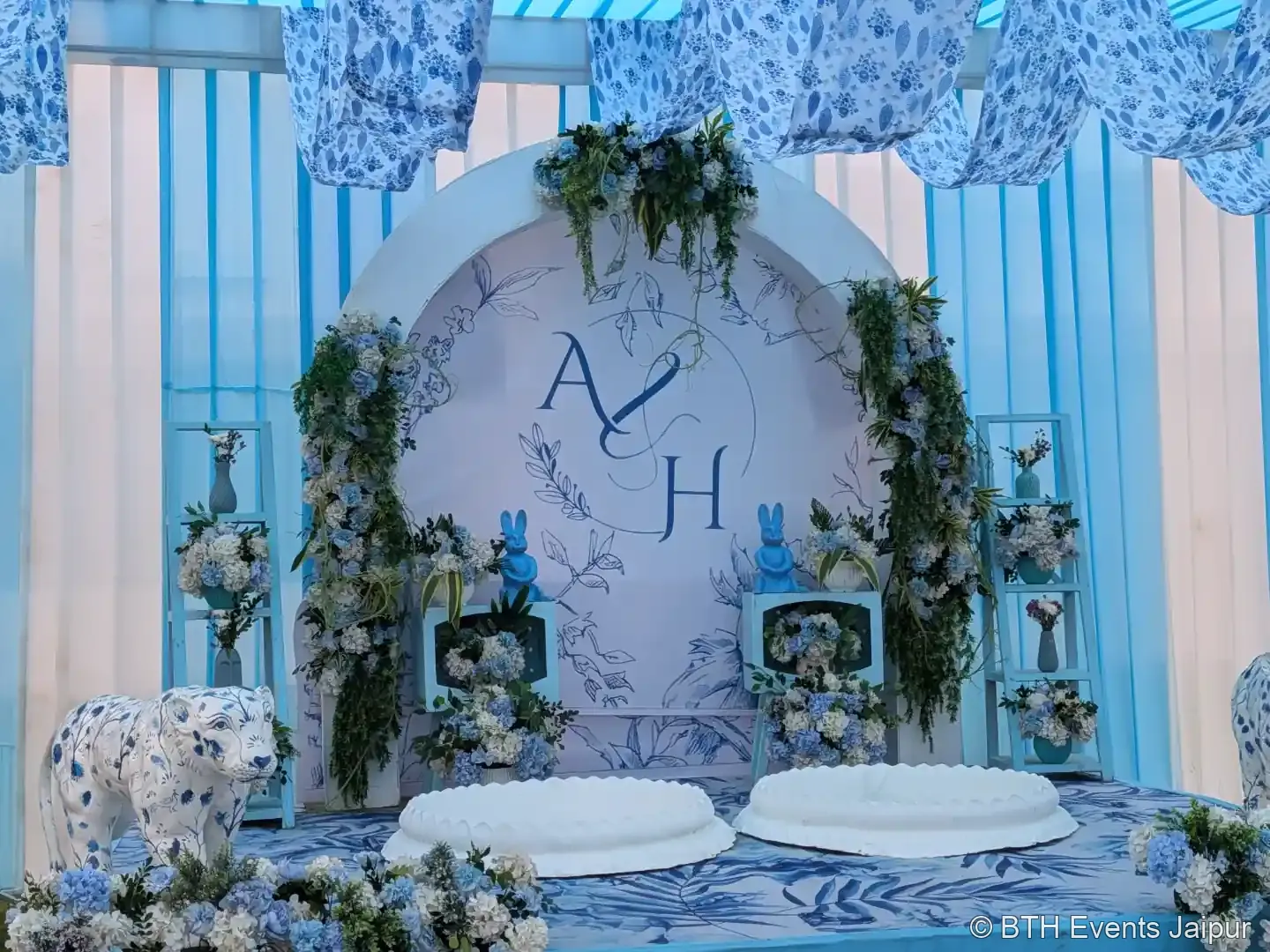 BTH Events blue haldi decor