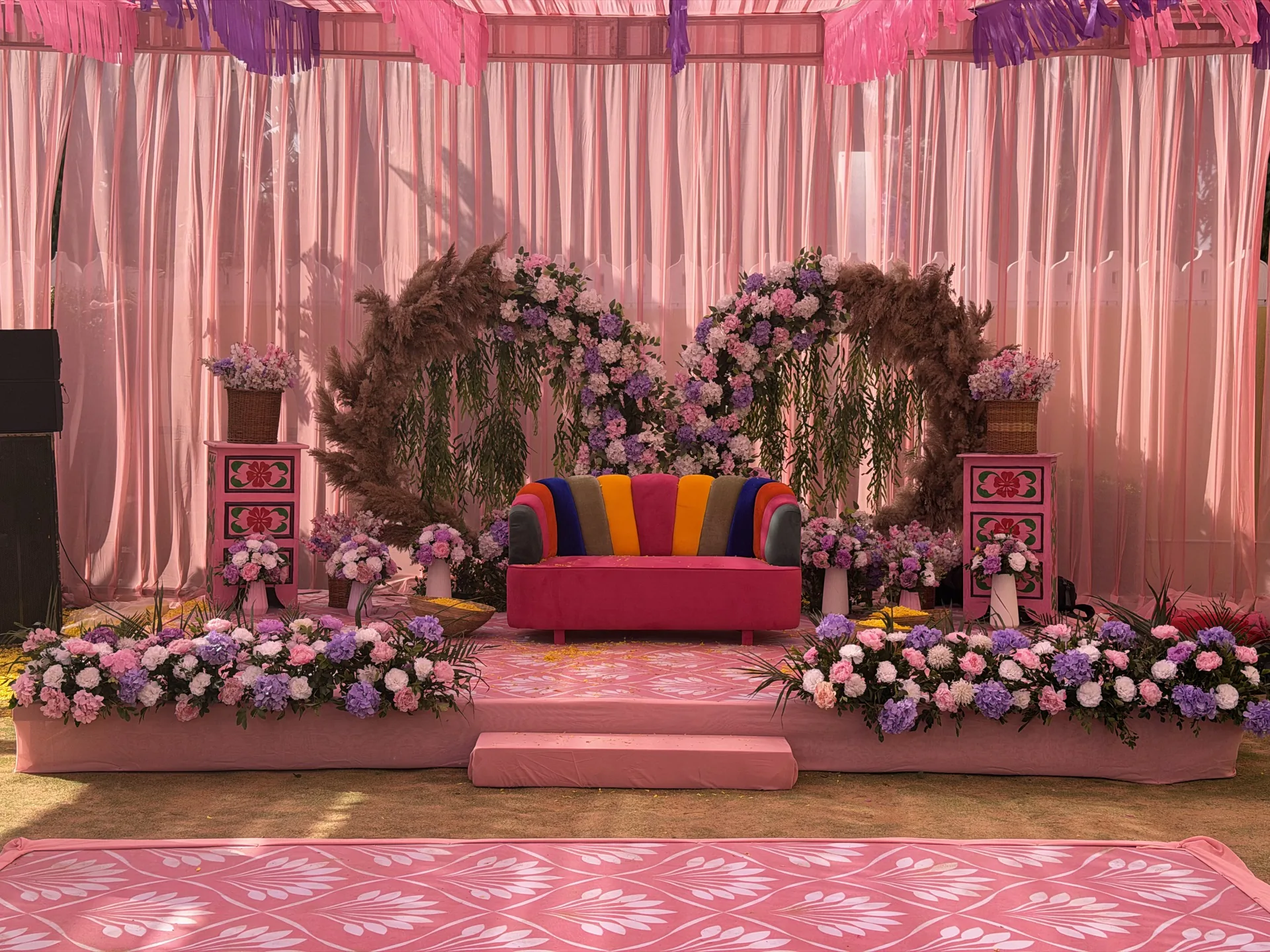 Mehendi ceremony decor in Jaipur