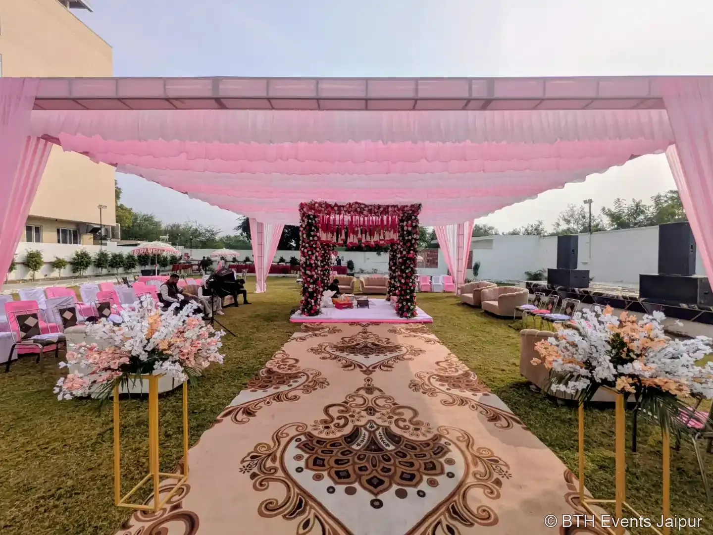 Intimate wedding setup by BTH Events