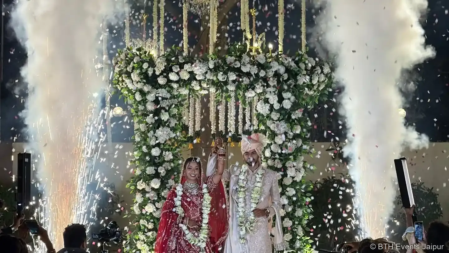 Wedding varmala setup by BTH Events
