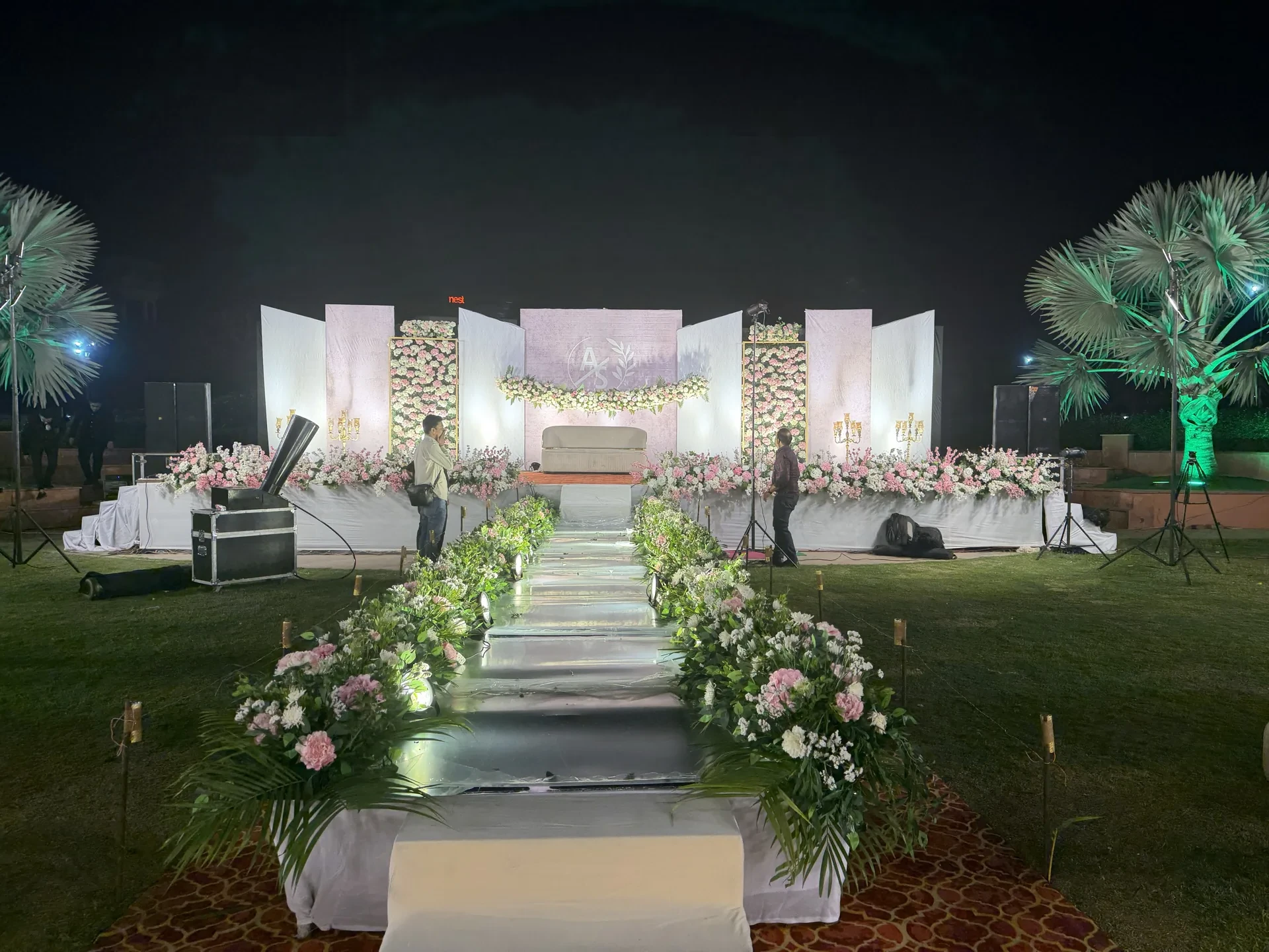 Reception venue lighting by BTH Events in Jaipur