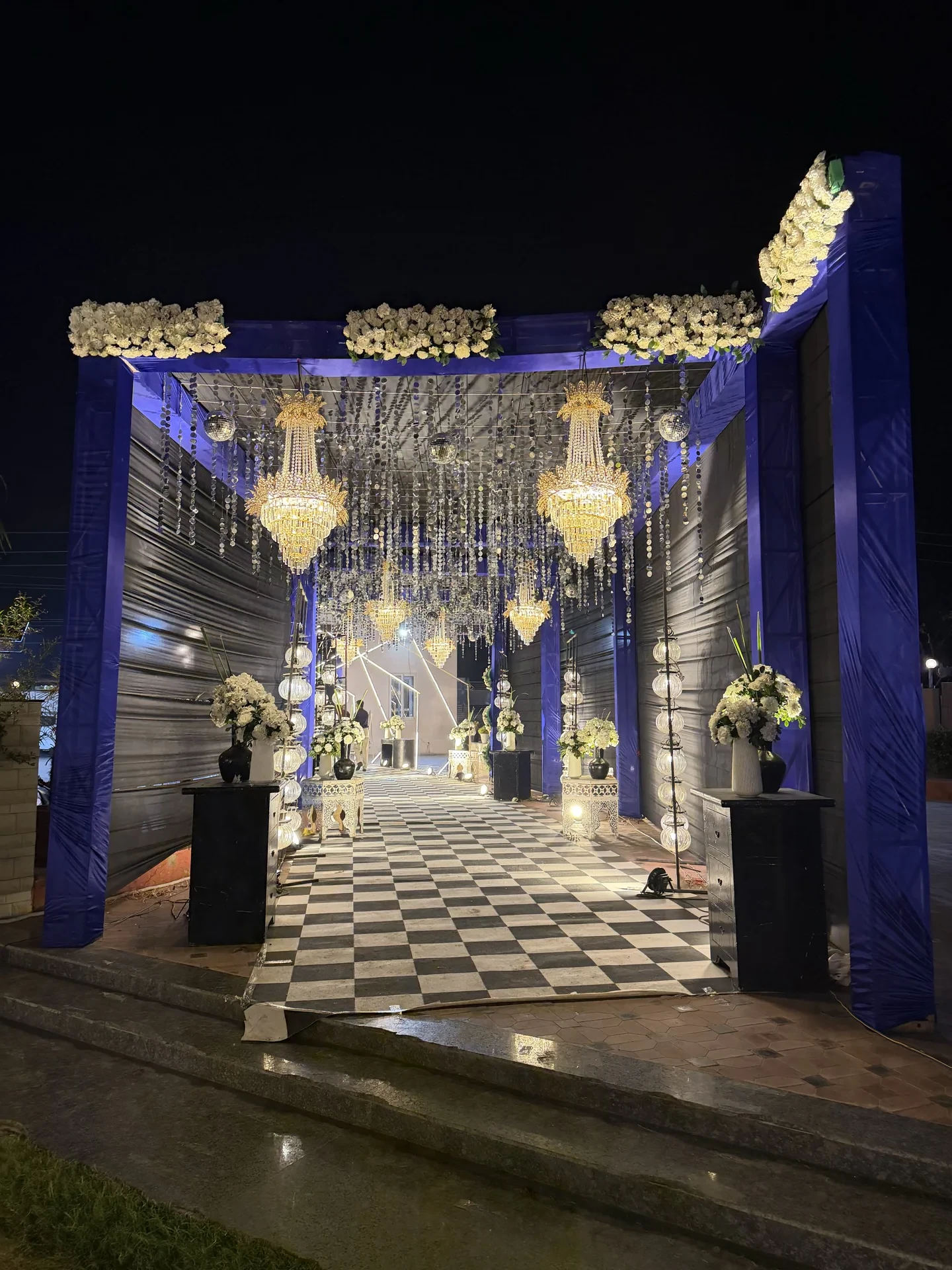 Sangeet stage and lighting styling by BTH Events in Jaipur