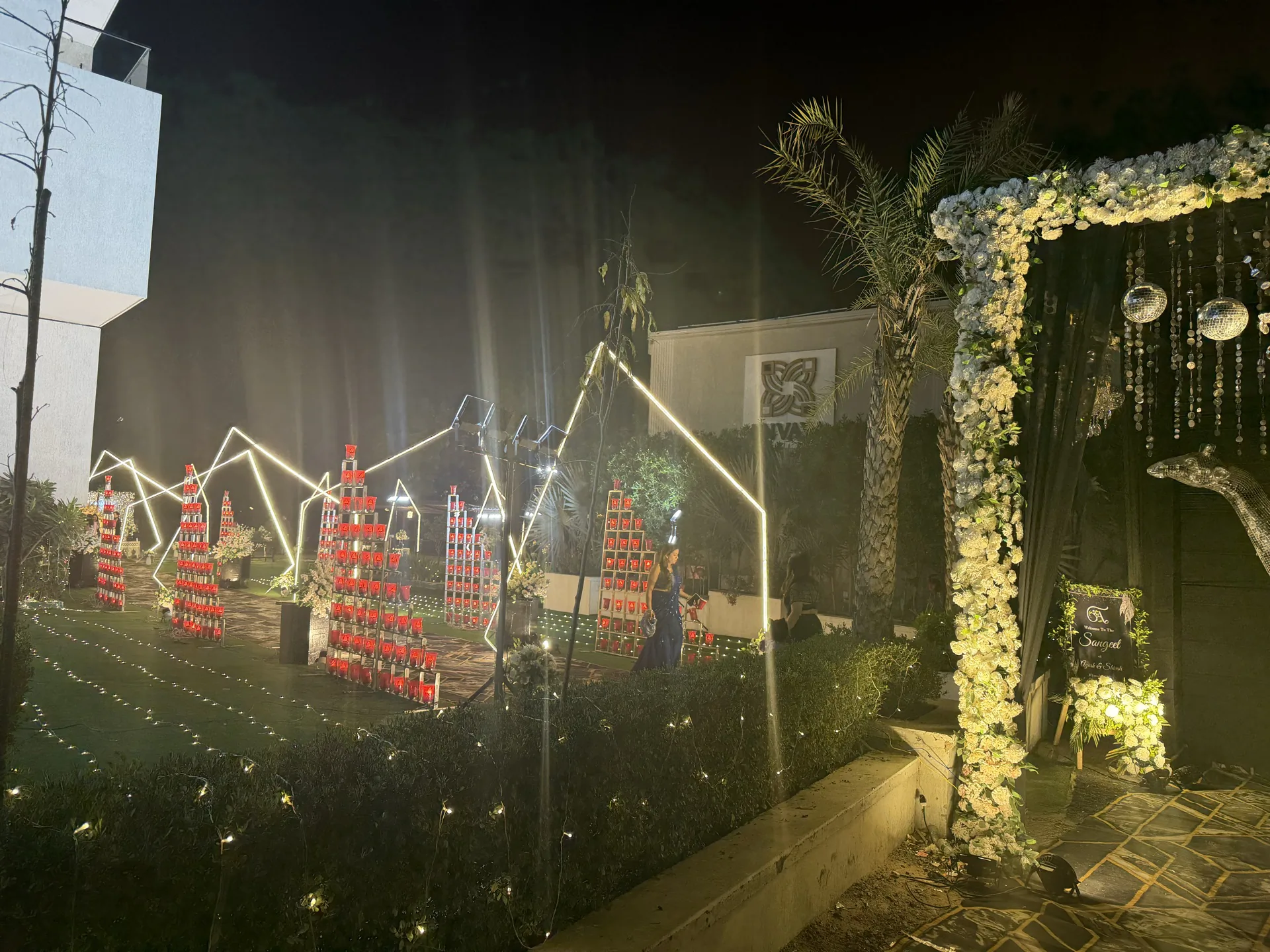Sangeet lighting and dance floor by BTH Events in Jaipur